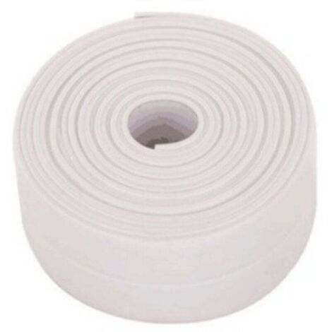 1PC(Blanche)Rouleaux Bande d'étanchéité Imperméable,Joint Salle de Bain,PVC Ruban de Calfeutrage Autocollant pour Cuisine,Toilettes WC,Baignoire (1/4)