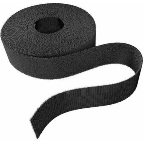 20 mm x 5 m Ruban Serre-câble (réutilisable, Noir) (1/4)