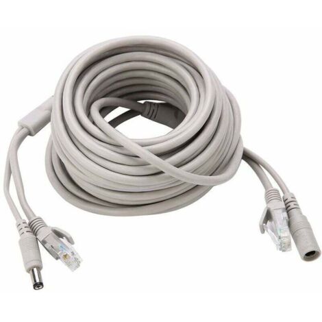 Cable de vidéosurveillance, cable d'alimentation vidéo AHD 15M pour le système de surveillance par caméra de sécurité CCTV, connecteur d'alimentation CC de 2,1 mm (1/5)