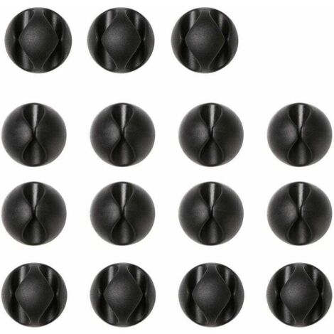 15pcs Clips Câble, Rangements de câbles et serre-câbles, Maintient et Cache-câbles pour Fils Electriques, Câbles de Charge, Chargeurs de Téléphones Cellulaires, Câbles Audio (1/5)