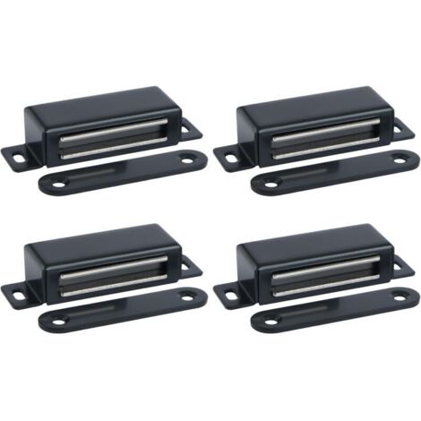 4 Pièces Aimant Porte Placard 7 CM pour Porte de Placard de Cuisine, Loquet de Porte Magnétique Aimant Meuble Fermeture pour Tiroir, Armoire, en Acier Inoxydable (1/4)