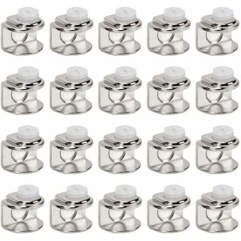 20 Pièces de pinces à verre,support etagere verre,Fixations Réglable Support peuvent installer de verre de 4 à 9 mm d'épaisseur (1/5)