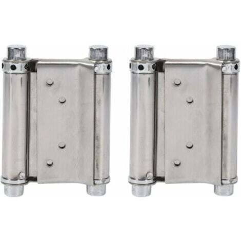 2Pcs Charnières À Ressort Double Action en Acier Inox Charnières de Porte de Saloon Gond Porte Battante, Capacité de Charge Jusqu'à 15 Kg (1/4)
