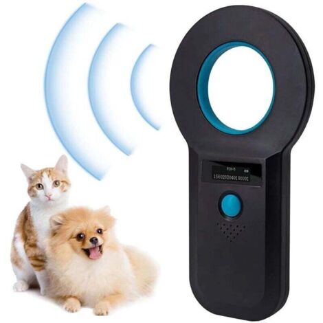 Lecteur de Puces pour Animaux,Detecteur de Puce, Lecteur de Puce pour RFID Scanner 134,2KHz/125KHz Portable Puce avec Affichage OLED pour Lecteurs ISO11784/11785/FDX-B/EMID,de (1/4)