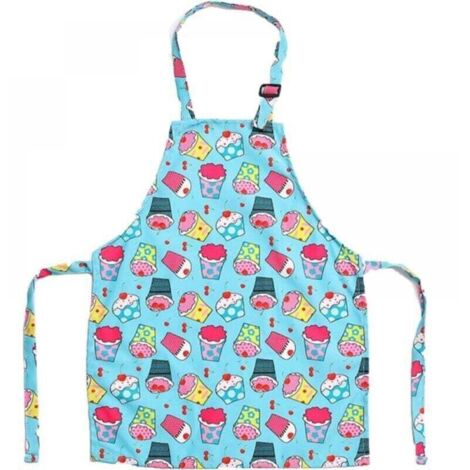 Tablier en toile de dessin animé pour enfants, sangle de cou réglable, tablier pour enfants, pour la cuisine, la pâtisserie, la peinture (1/5)