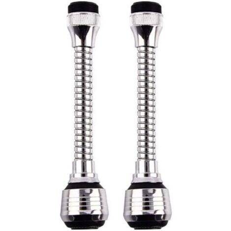 2 Pièces Rallonge Robinet,Filtre D'extension Pivotant,Extension de Douche de Robinet,360°Réglable Bec Diffuseur Filtre, Deux Modes Réglable,pour éviers de Cuisine, Salle de Bain (1/4)