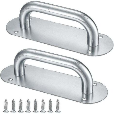 2 Stk Schiebetr Griff, Schiebe Trgriff Mit Platte Edelstahl, Pull Push Trgriffe, Torgriff, Schrankgriffe, Trgriff Schiebetr, Scheunentor-griff, Trgrif (1/5)