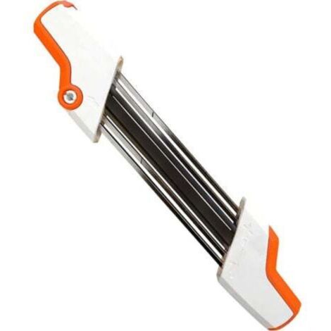Porte-lime 2 en 1 pour chaîne de tronçonneuse 4,8 mm -blanc (1/4)