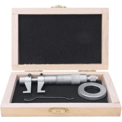Micromètre intérieur 25-50 mm/50-75 mm, outil de mesure de micromètre en acier inoxydable avec tête en alliage pour Réglage Fin de Divers Instruments de Précision (25-50mm) (1/5)