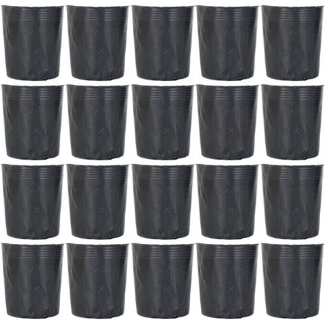 – Lot de 100 pots de pépinière en plastique dégradables – 5 tailles 6,5 à 20 cm – Légers et réutilisables – Pour semis et boutures - 100Pcs (1/5)