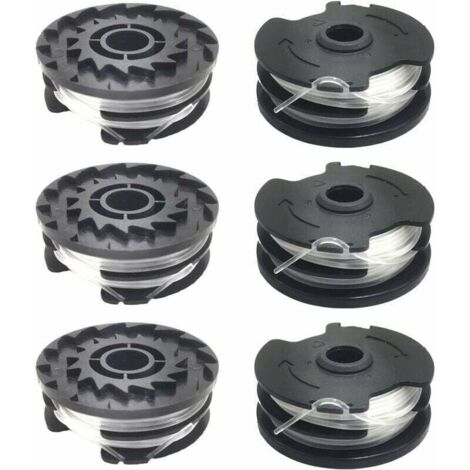 Lot de 6 bobines de fil de rechange pour coupe-bordure LIDL Parkside PRTA 20-Li A1, B2, C3, PRT 550 A1, A3, PRT 300 A1 (1/4)