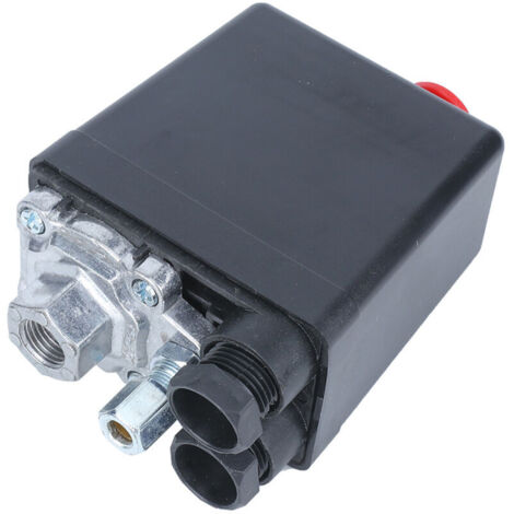 Vanne de commande de pressostat de compresseur d'air monotrou 0.51.2MPa (72.5175psi) 220V G1/4" (1/5)