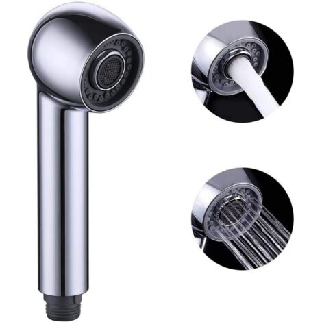 Pommeau de Rechange Pour Lave-vaisselle, 2 Types de Jets, Pommeau de Douche de Rechange Pour Robinet de Cuisine, Raccord d'évier, Douchette Universelle G1/2 Chromée (1/5)