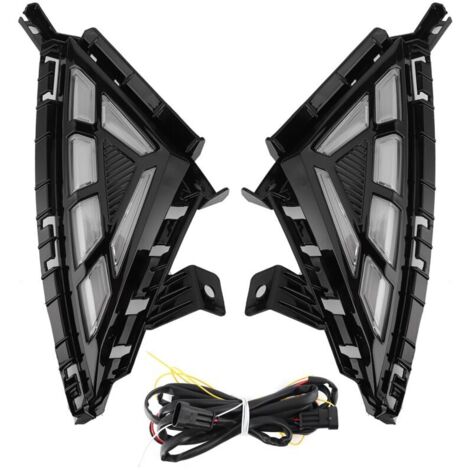 Paire de feux de jour LED blancs DRL jaunes, feux de signalisation adaptés à Hyundai Elantra 2020 – 2021 (1/5)