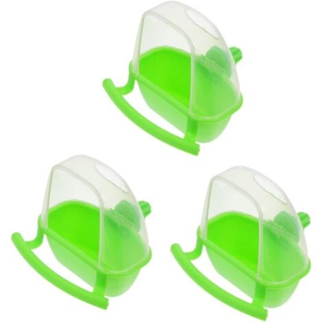 Boîte de nourriture pour oiseaux, 3 pièces, conteneur de nourriture pour oiseaux, maison pour oiseaux, Cage à oiseaux, gobelets en plastique, distributeur d'eau pour oiseaux, mangeoire pour oiseaux, p (1/5)