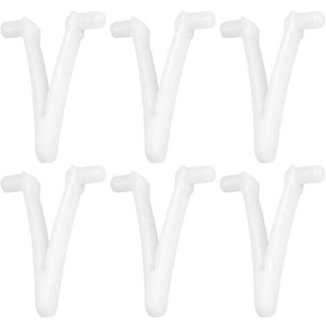 6pcs Piscine d'approvisionnement Papillon v Clip pour Piscine Spa Brosse Feuille râteau Feuille Skimmer tête d'aspirateur pour Nettoyage de Piscine (1/5)