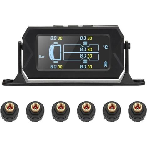 ensemble Test de pression des pneus détecteur de pression des pneus automatique moniteur de pression des pneus automatique système de surveillance de la pression des pneus moto moniteur de pression de (1/5)