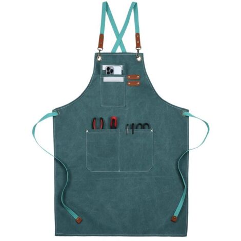 Tablier de travail en toile, Tablier de travail multifonction avec 3 Poches À Outils (1/5)