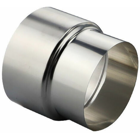 Réducteur de tuyau en acier inoxydable – Connecteur cheminée Ø80mm / Ø60mm – Pour systèmes de chauffage et ventilation (1/3)