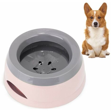 Bol d'eau de voyage pour chien, bol d'eau pour chien de 750 ml, fontaine d'eau anti-goutte pour chien, bol anti-déversement pour chat, distributeur de bol de voyage portable amovible en plastique, ros (1/5)