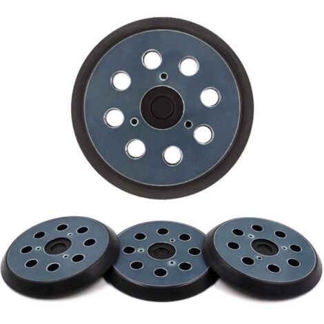 Lot de 4 tampons de ponçage de rechange à 8 trous de 5 po et plaques arrière de ponçage en boucle pour Makita 743081-8 743051-7, Dewalt 151281-08 DW4388, Porter Cable (1/5)