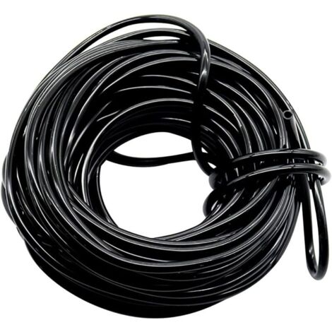 Micro tuyau d'irrigation, ligne d'irrigation goutte à goutte, diamètre intérieur 4 mm/diamètre extérieur 7 mm, tuyau d'alimentation noir pour système d'irrigation de jardin(30m) (1/5)