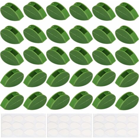 30 Pièces Clip Plante Grimpante Mur, Clips de Fixation Vigne Clips Plantes Auto-adhésifs en Forme de Feuille avec Point de Colle (1/5)