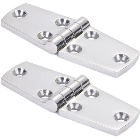 Charnière pour navire Acier inoxydable 316 102 × 38 mm Charniere Porte Placard Utilisé pour les bateaux,yachts,charnières de porte les charnières d'armoire les charnières de raccordement ,2 PCS