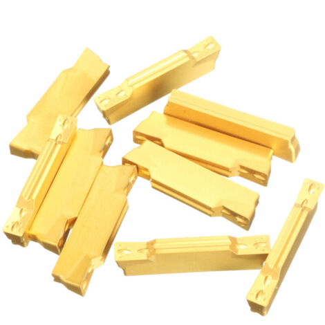 Plaquettes En Carbure De Tungstene, Pour Outil De Coupe De Rainurage De Tour Mgehr / Mgivr, 10Pcs (1/4)