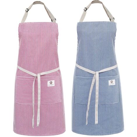 Tablier en coton réglable 2 pièces, tablier de cuisine, tablier de cuisine (1/5)