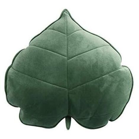 Coussin décoratif en forme de feuille, plante, jouets en peluche 3D, cadeaux d'anniversaire, coussin décoratif (vert, 13 cm) (1/5)