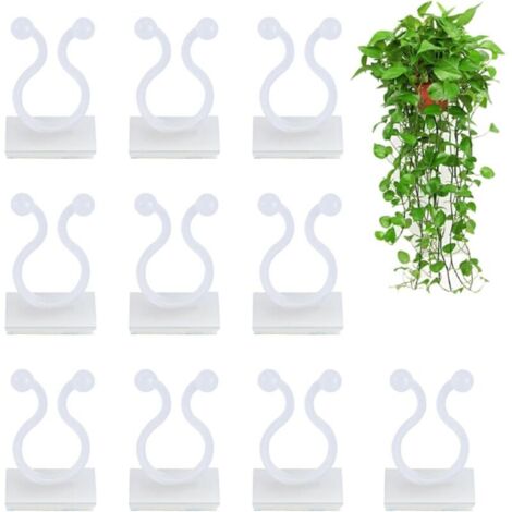50 Pièces Clip de Support de Plante Grimpante, Clip de Plante Mural, Clip Mural de Vigne, Clip pour Plantes Grimpantes -Blanc (1/5)