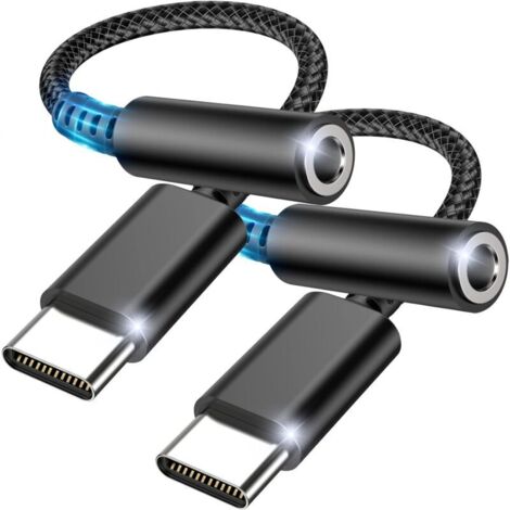 Adaptateur de Prise de Casque USB C à 3,5mm, Adaptateur Jack USB Type C Audio avec DAC, écouteurs Audio Numérique Type C vers Audio (1/5)