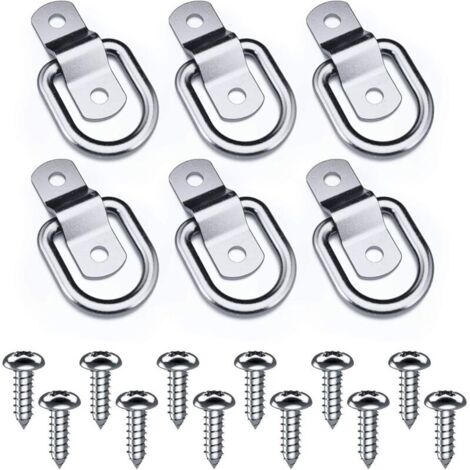 Anneau De Montage pour Anneau De Fixation 6 Pcs et 12 vis, Convient pour La Fixation De La Cargaison dans Les Bateaux, Les Remorques Et Les Bateaux De Voitures (1/5)