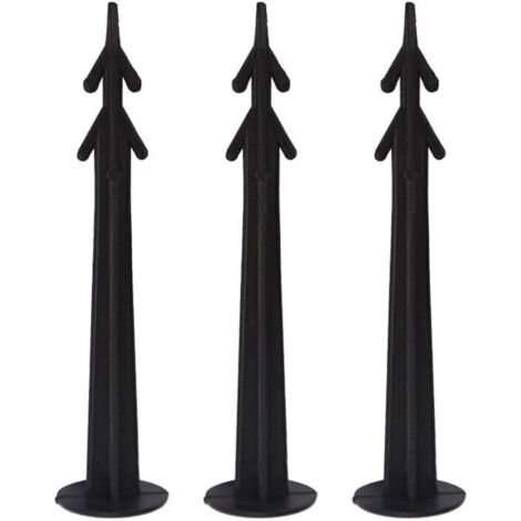 Piquets de Fixation pour bache - pour Toison de Mauvaises Herbes [100 pièces] - Extrêmement Stable - Ancrage de Sol en Plastique incassable， (1/5)