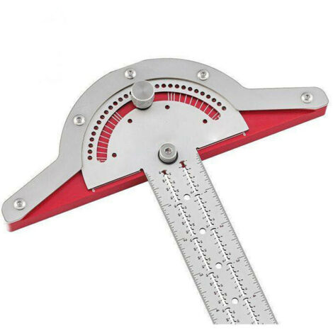 Règle de bord de menuisier de 15 pouces rapporteur en acier inoxydable outil de rapporteur de menuisier outil de rapporteur d'angle à deux bras rapporteur de menuiserie pour ingénieurs (1/5)