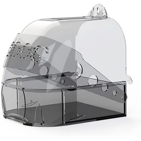 Bain d'oiseaux pour cage, version améliorée, bain pour perroquet, bain d'oiseaux suspendu, fournitures pour cage à oiseaux, salle de bain polyvalente, nid de couchage (1/5)
