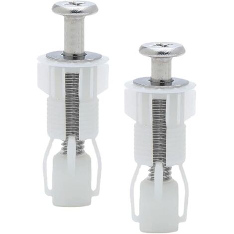 2 Pièces Fixation Abattant WC,Fixation Cuvette WC,Fixation Abattant WC Universel,pour Siège de Toilette,Matériau en Nylon(Style 2) (1/4)