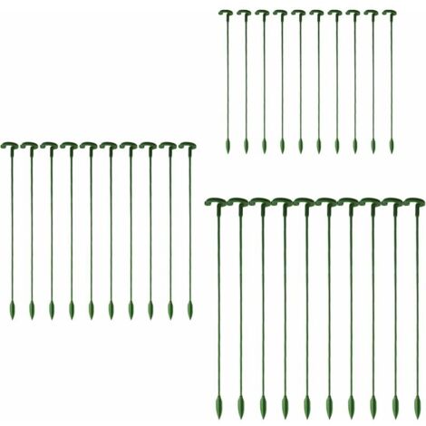 Lot de 30 tuteurs pour plantes de jardin, tiges simples, tuteurs pour fleurs, orchidée, pivoine, lys, rose (1/5)