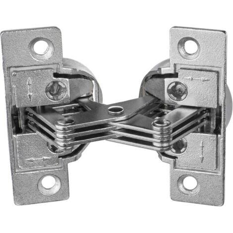 Charnière pour meuble 45° – Angle d'ouverture 135° – Acier nickelé – Réglage hauteur 3mm – Épaisseur porte 16-22mm (1/5)