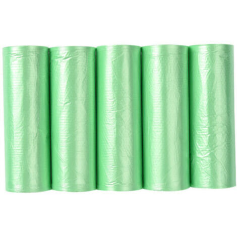 Lot de 100 sacs poubelle bio résistants aux déchirures pour cuisines et aliments compostables et biodégradables Sacs à déchets en (1/5)