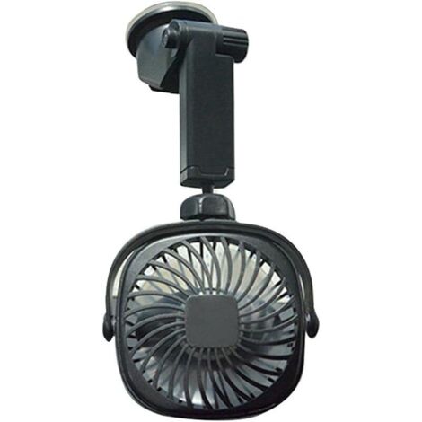 Ventilateur de voiture avec ventouse rechargeable USB Ventilateur USB personnel avec rotation à 360 degrés Ventilateur portable Mini ventilateur rechargeable pour la maison, le bureau, la conduite (1/5)