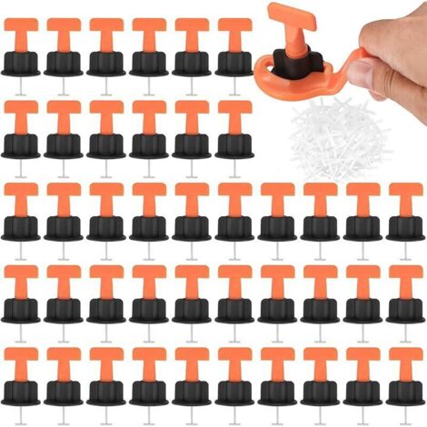 Croisillon de carrelage autonivelant 151 pièces – PP et acier inoxydable – Compatible 5 à 20 mm – Système de nivellement facile à utiliser (1/5)