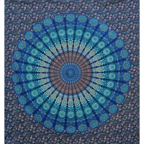 Tapisserie Cadeau Tapisseries Hippie Mandala Bohème Psychédélique Complexe Indien Tenture Murale Literie Couvre-lit (1/5)