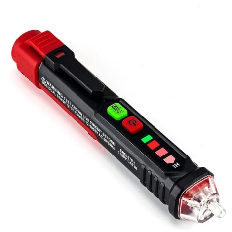 Détecteur de Tension sans Contact, Testeur Électrique, Testeur de Tension avec Sensibilité Réglable, Testeur de Fil (1/5)