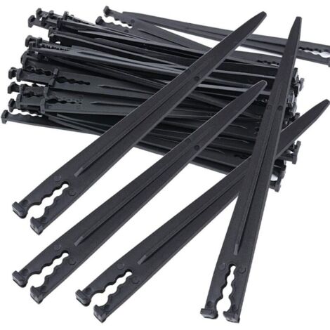 Lot de 50 supports de tuyau d'arrosage pour tuyau d'irrigation - Support d'ancrage de fixation pour tuyau d'arrosage de jardin - Accessoires pour tuyau d'arrosage 4/7 ou 3/5 (1/5)