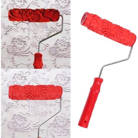 Rouleau de peinture à motif bois – Caoutchouc non toxique, résistant à l'usure – Effet grain de bois pour murs et meubles