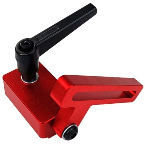Pour rail en T de type 30, support de rail pour le travail du bois, outil d'arrêt de rail en biseau pour bricolage, butée de rail en biseau à fente en T, outils de travail du bois, butée de rail en bi (1/5)