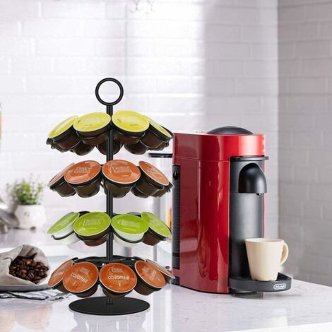 Porte Capsule, Rangement Capsules, Support pour Dosettes de Café Compatible avec 36 Dosettes, Peut Tourner à 360 Degrés (1/5)