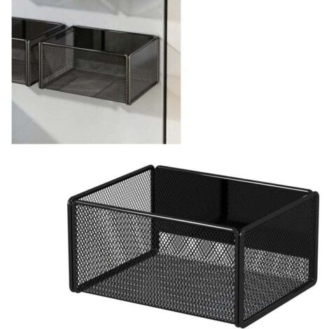 Lot de 2 étagères à épices magnétiques, gain de place, sans perçage, organisateur de réfrigérateur, étagère de cuisine murale (1/4)